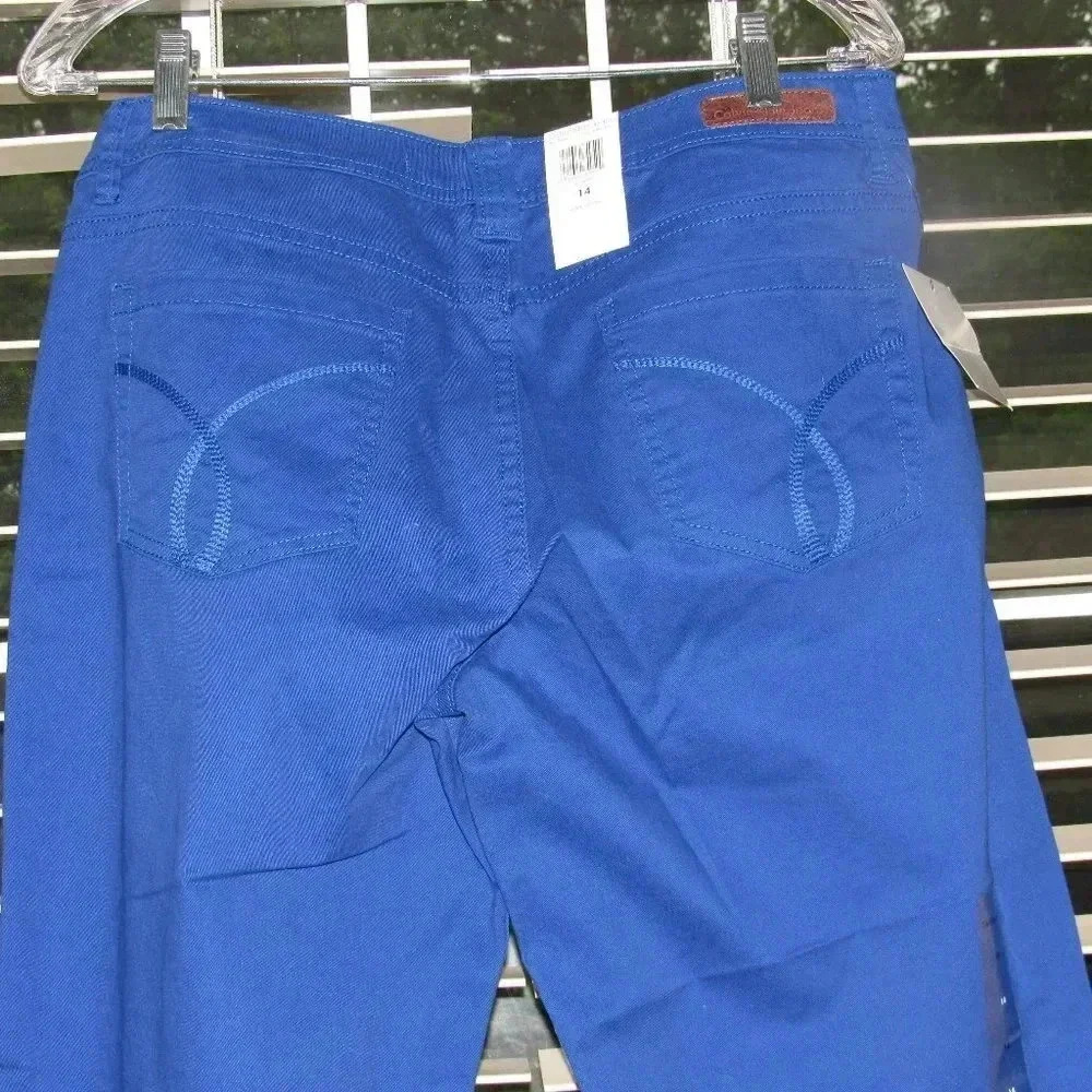 NWT CALVIN KLEIN JEANS Skinny Crop Blue Pants 14 - Picture 4 of 6